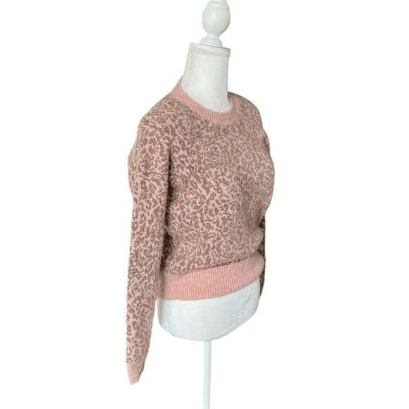 MADEWELL Wool Blend Leopard Print Crewneck Sweater Size Small - Picture 3 of 6